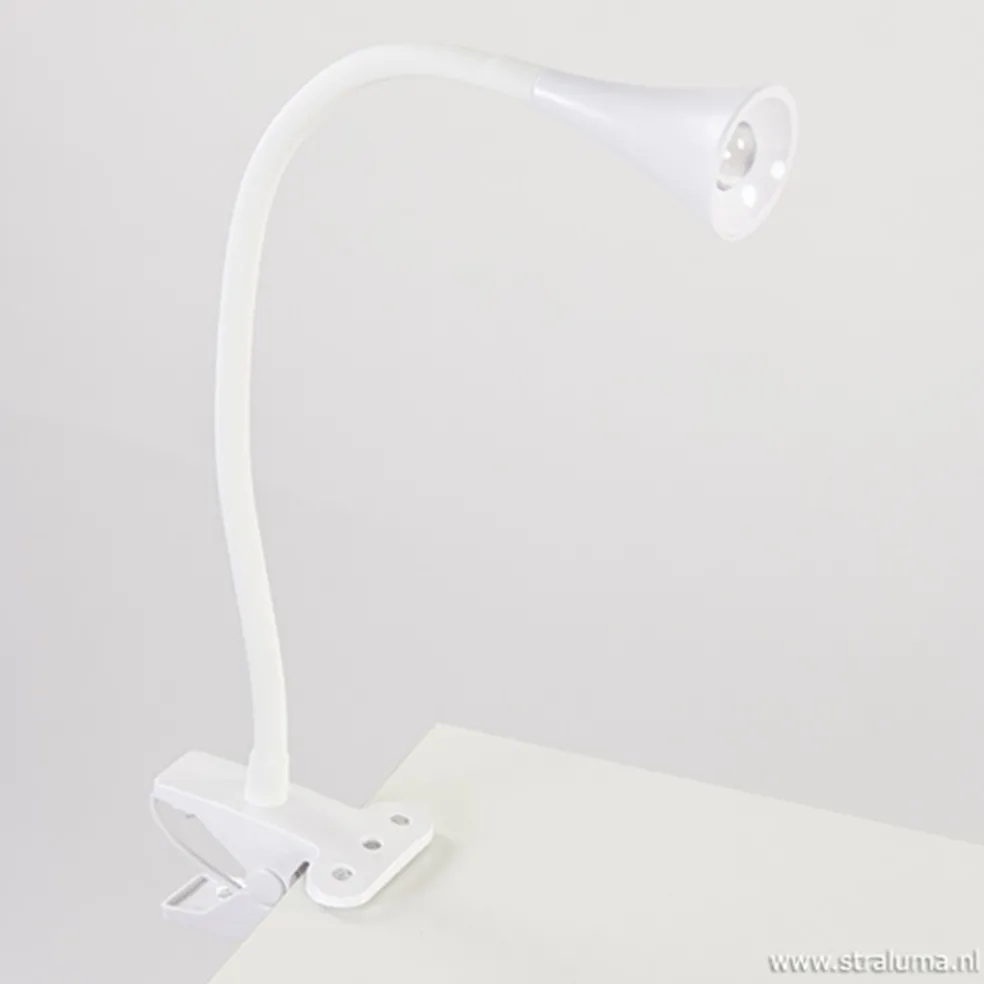 Cheap Straluma Buigbare klemlamp wit inclusief LED