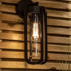 Fashion Straluma Buiten wandlamp zwart met helder glas IP65