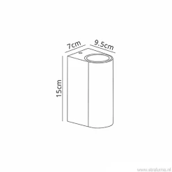 Best Straluma Buitenlamp afgerond up+down antra. IP54