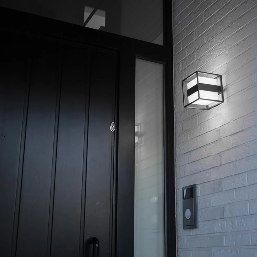 Cheap Straluma Buitenlamp kubus IP54 inclusief LED donker grijs