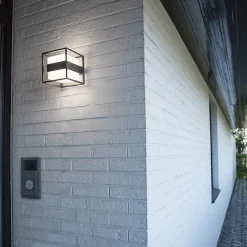 Cheap Straluma Buitenlamp kubus IP54 inclusief LED donker grijs
