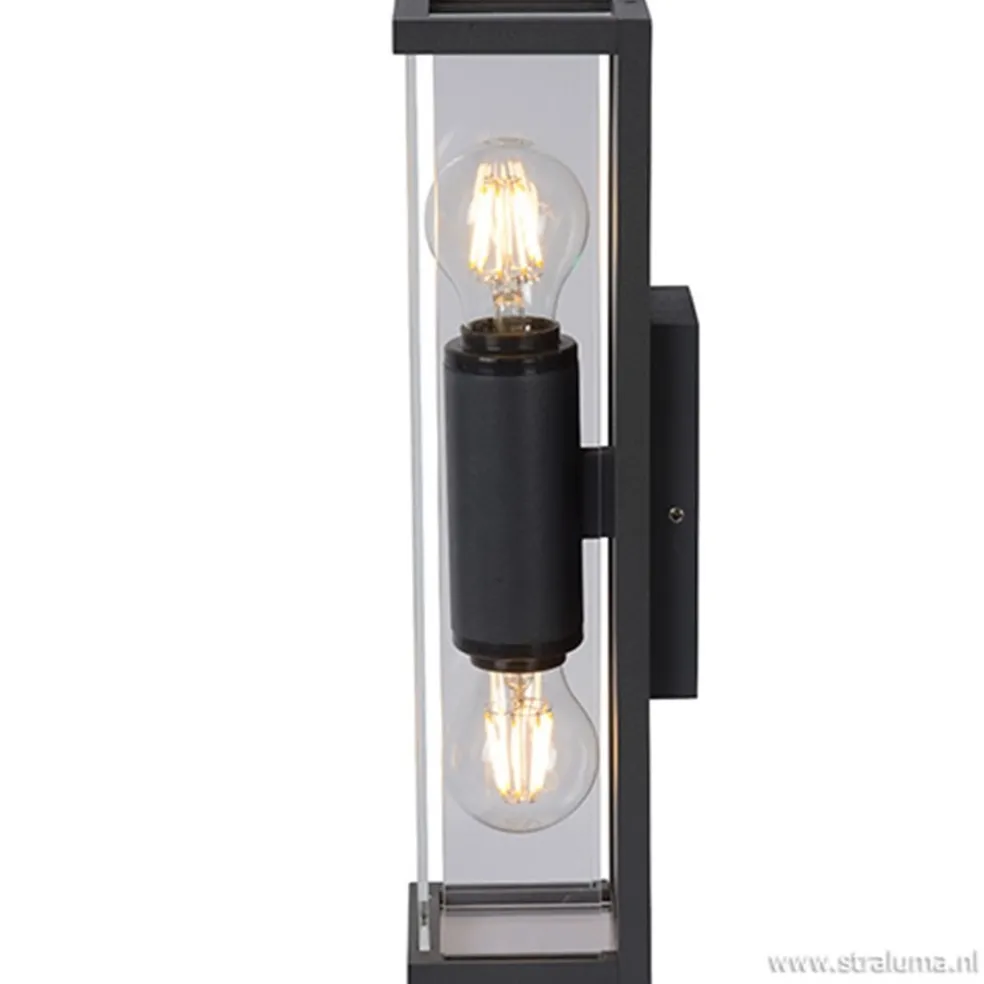 Hot Straluma Buitenlamp 2L lantaarn antraciet IP54