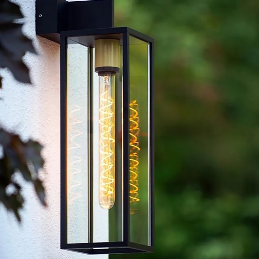 Hot Straluma Buitenlamp lantaarn groot zwart/matgoud