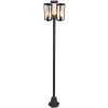 Hot Straluma Buitenlamp lantaarn 3-lichts mat zwart met helder glas
