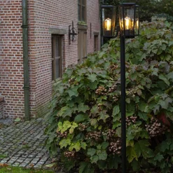 Hot Straluma Buitenlamp lantaarn 3-lichts mat zwart met helder glas