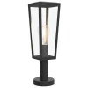 Store Straluma Buitenlamp lantaarn op voet zwart met helder glas