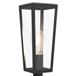 Store Straluma Buitenlamp lantaarn op voet zwart met helder glas
