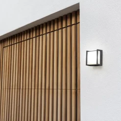 Fashion Straluma Buitenlamp LED wand vierkant donker grijs IP54