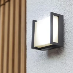Fashion Straluma Buitenlamp LED wand vierkant donker grijs IP54