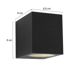 Store Straluma Buitenlamp Logan kubus zwart IP44