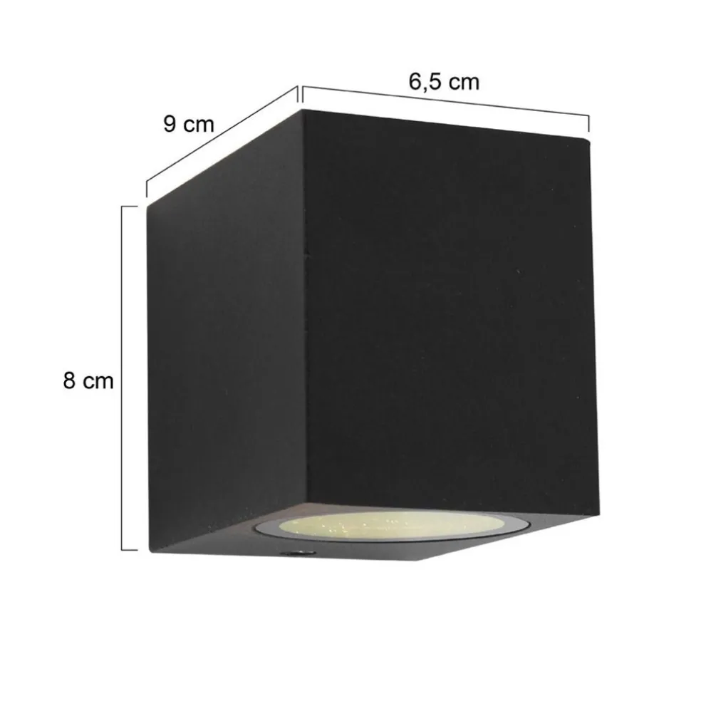 Store Straluma Buitenlamp Logan kubus zwart IP44
