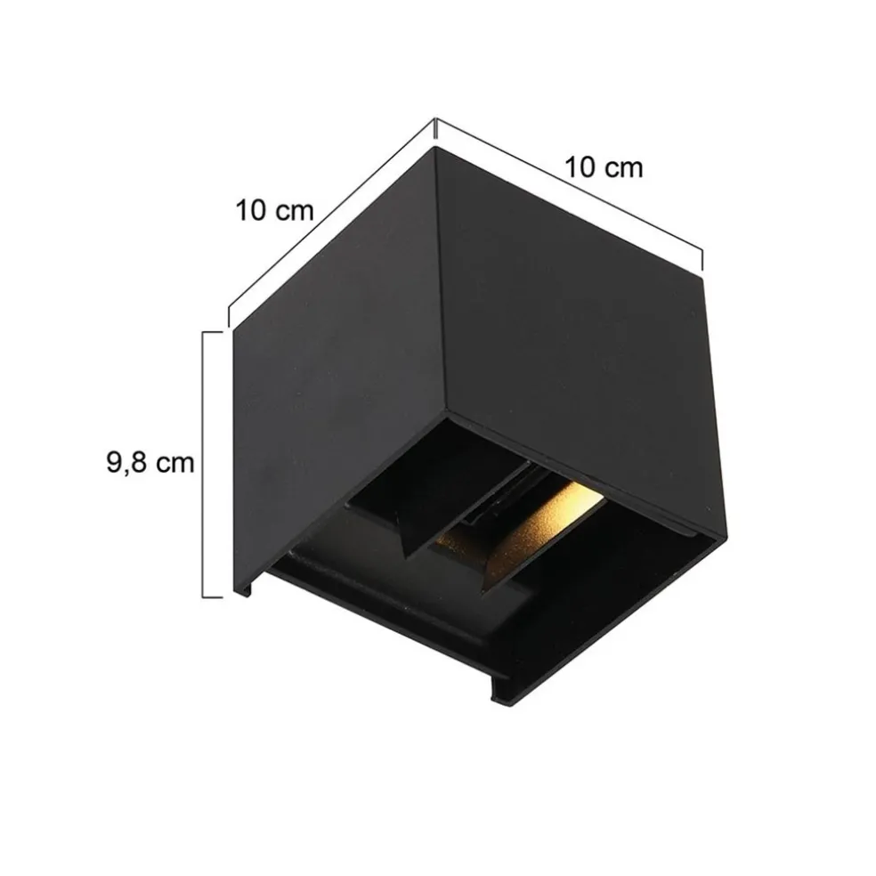 Clearance Straluma Buitenlamp Logan zwart + sch.sensor IP54