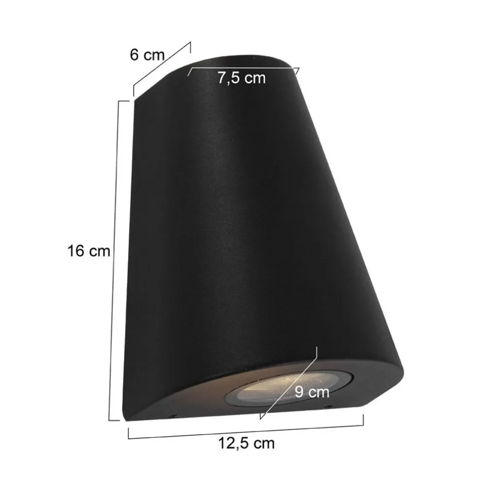 New Straluma Buitenlamp Logan zwart 2xgu10 IP54