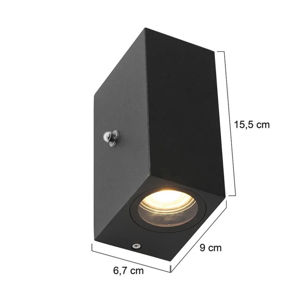 Store Straluma Buitenlamp Logan zwart+schemersensor IP44