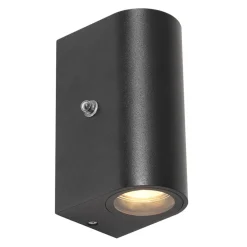 Clearance Straluma Buitenlamp Logan zwart+schemersensor IP44