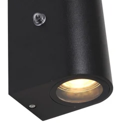 Clearance Straluma Buitenlamp Logan zwart+schemersensor IP44