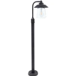 Clearance Straluma Buitenlamp op paal zwart/roest met helder glas