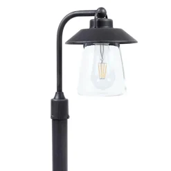 Clearance Straluma Buitenlamp op paal zwart/roest met helder glas