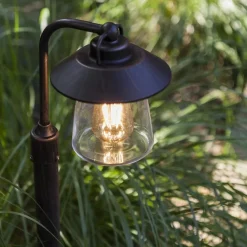Clearance Straluma Buitenlamp op paal zwart/roest met helder glas