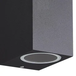 Cheap Straluma Buitenlamp rechthoek zwart up+down gu10 IP54