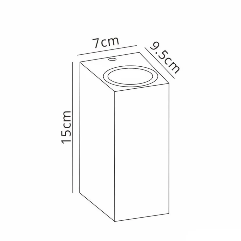 Cheap Straluma Buitenlamp rechthoek zwart up+down gu10 IP54