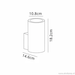 Fashion Straluma Buitenlamp Volcano wand grafiet IP65