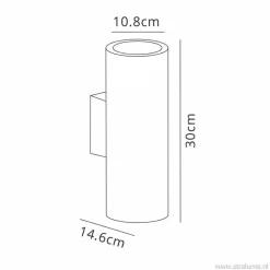 Clearance Straluma Buitenlamp Vulcano wand grafiet IP65