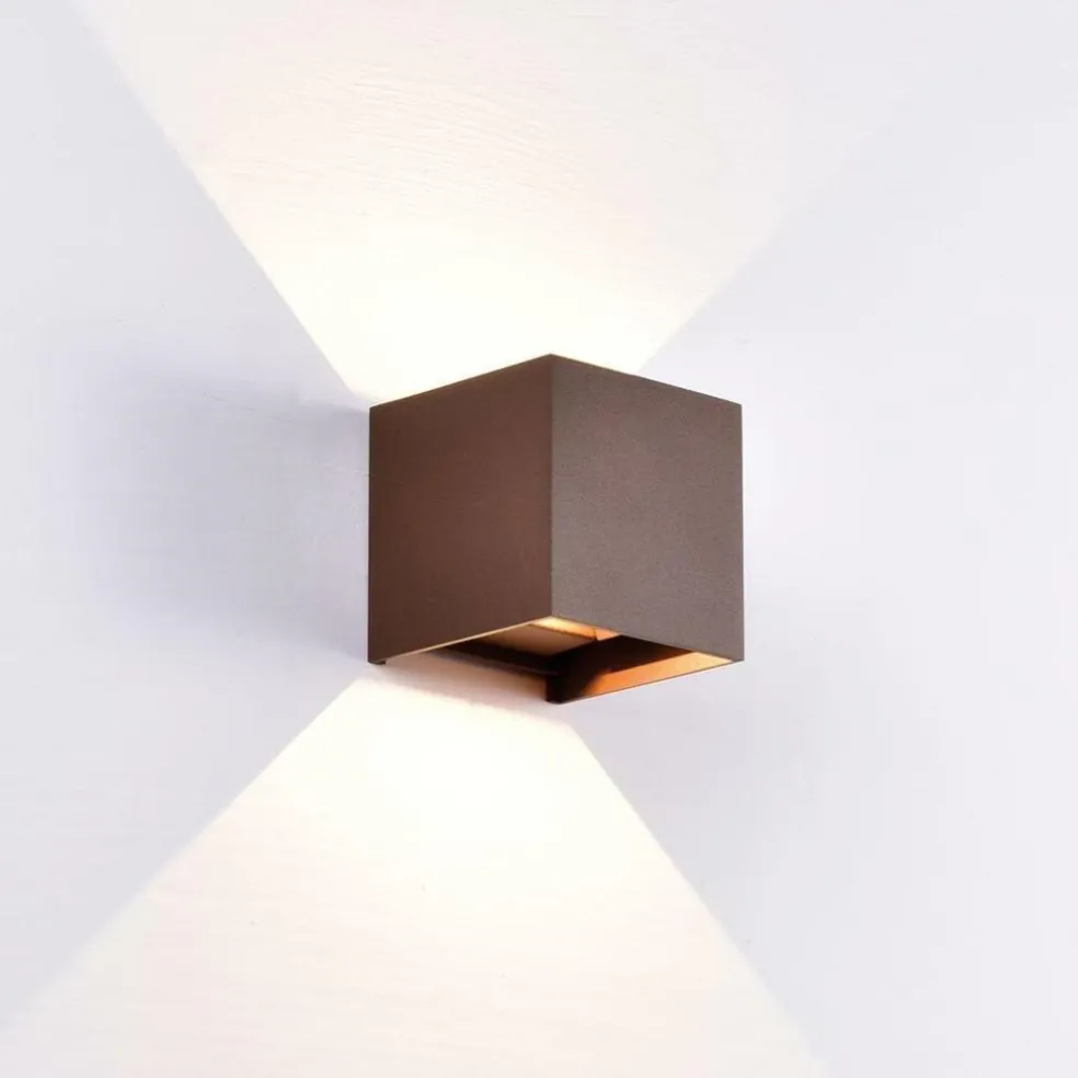 Store Straluma Buitenlamp wand bruin up+down IP54