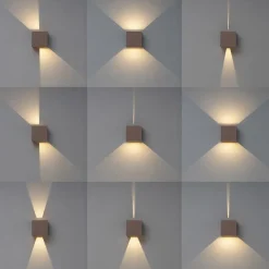 Store Straluma Buitenlamp wand bruin up+down IP54