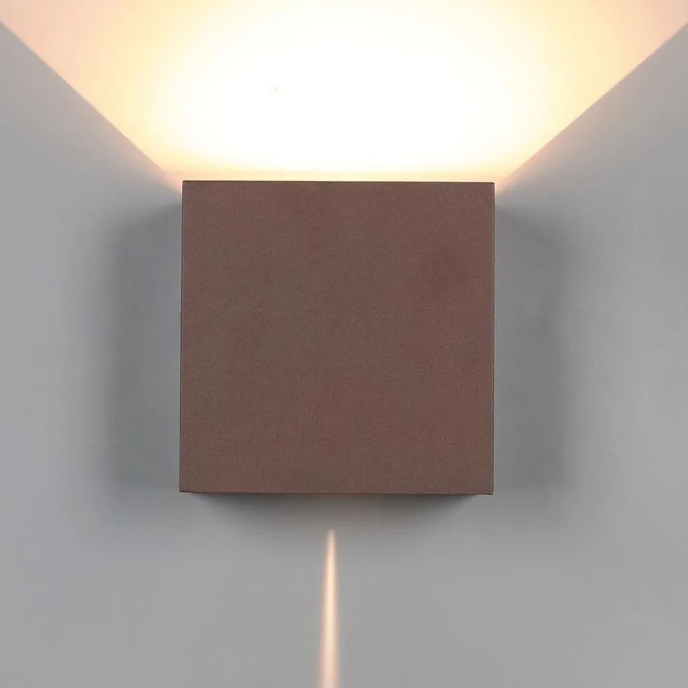 Store Straluma Buitenlamp wand bruin up+down IP54