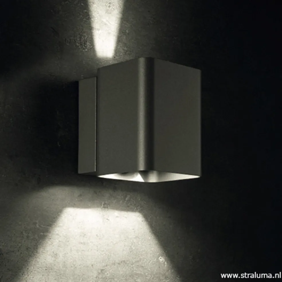 Discount Straluma Buitenlamp wand up+down antraciet IP54