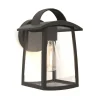 Online Straluma Buitenlamp wand zwart met helder glas