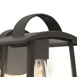 Online Straluma Buitenlamp wand zwart met helder glas