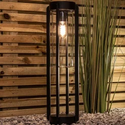 Cheap Straluma Buitenlamp zwart metaal met glazen kap IP44