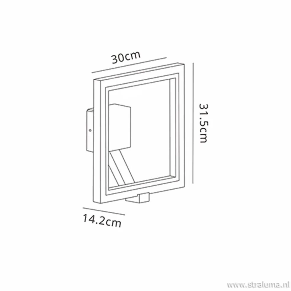 Store Straluma Buitenlamp-wandlamp antraciet frame IP65