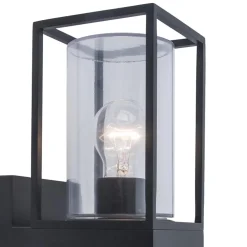 Clearance Straluma Buitenlantaarn dubbel strak zwart/helder glas