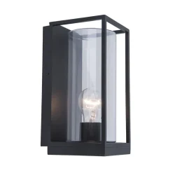 Best Straluma Buitenlantaarn rechthoek zwart/helder glas IP44