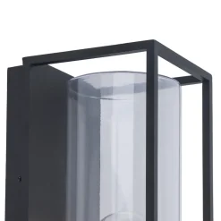 Best Straluma Buitenlantaarn rechthoek zwart/helder glas IP44