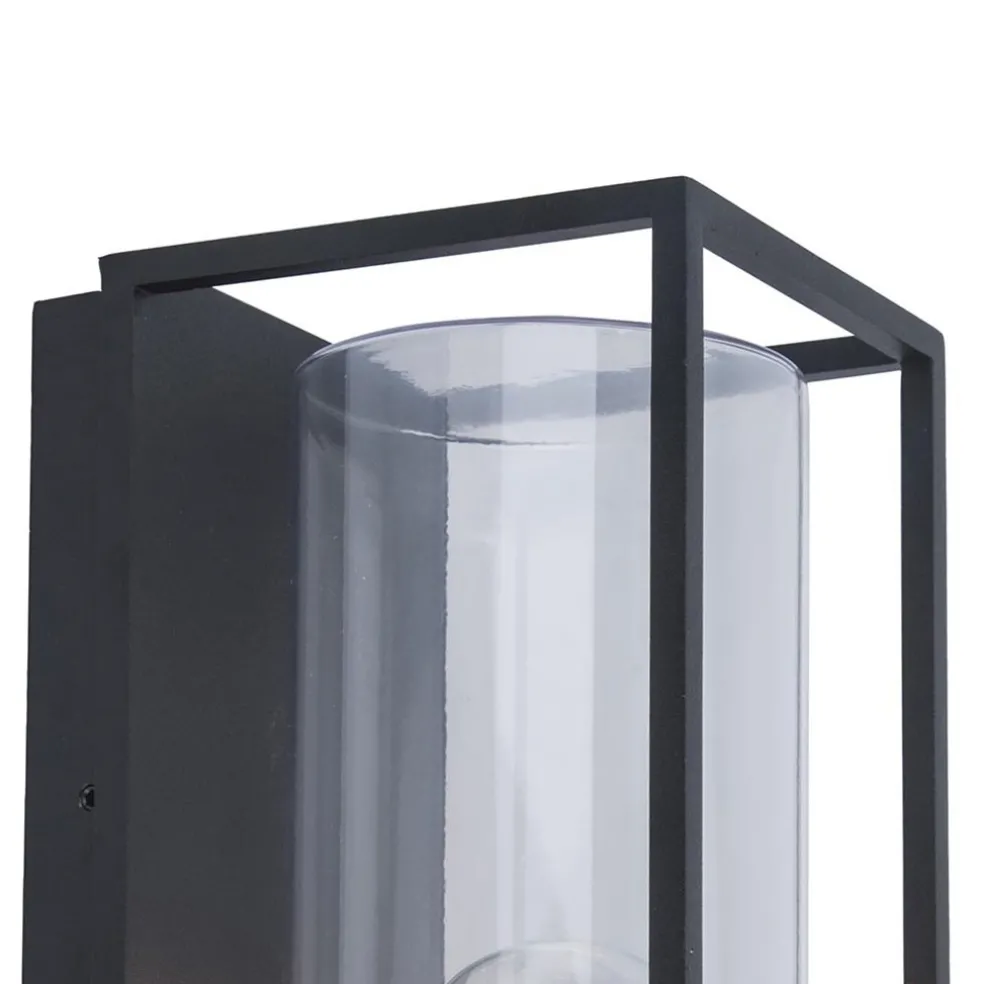 Best Straluma Buitenlantaarn rechthoek zwart/helder glas IP44