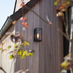 Best Straluma Buitenlantaarn rechthoek zwart/helder glas IP44