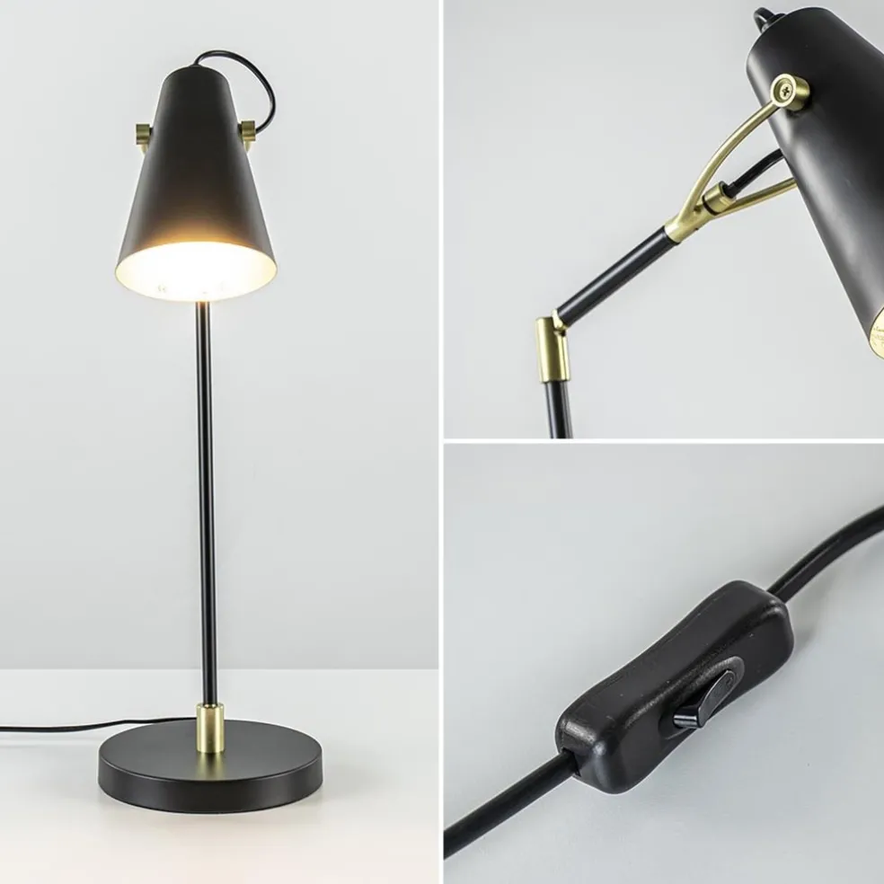 Clearance Straluma Bureaulamp Barre zwart/matgoud