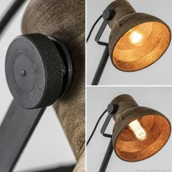 Hot Straluma Bureaulamp Imbert mat zwart metaal met hout