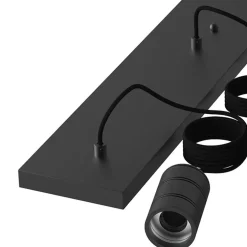 Shop Straluma Calex multipendel plafondbalk 5-lichts E27 pendels zwart