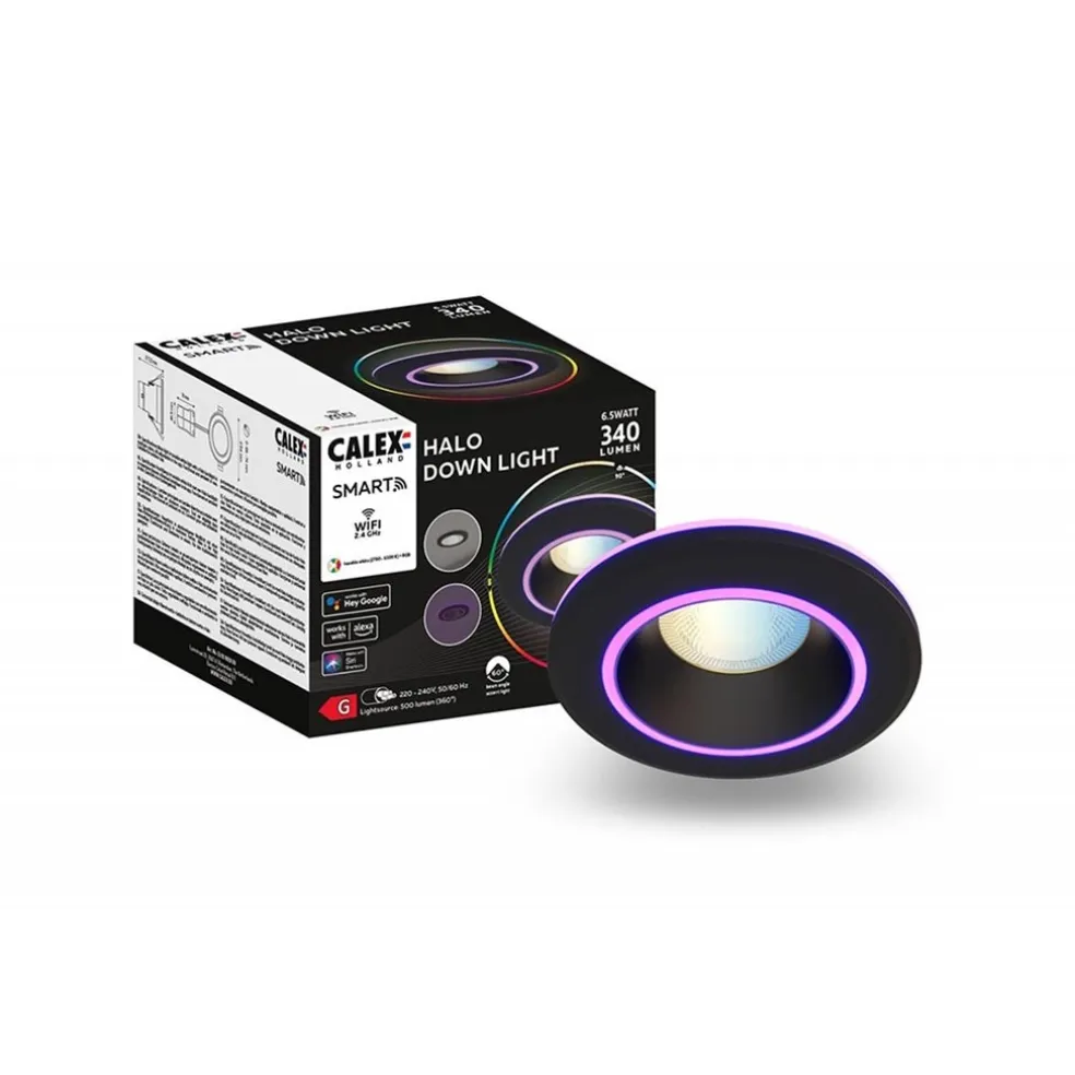 Best Straluma Calex Smart Halo inbouwspot zwart