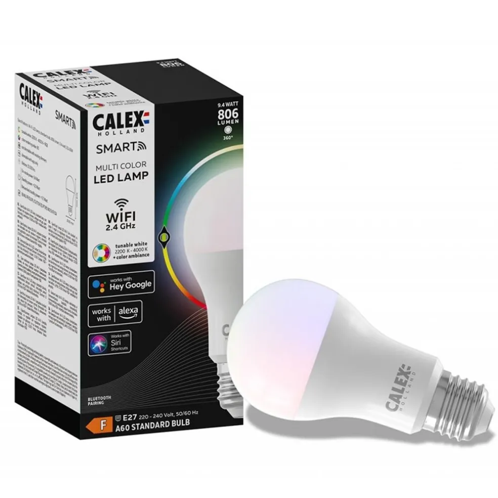 Clearance Straluma Calex Smart Home E27 A60 LED lichtbron 9.4W RGBW