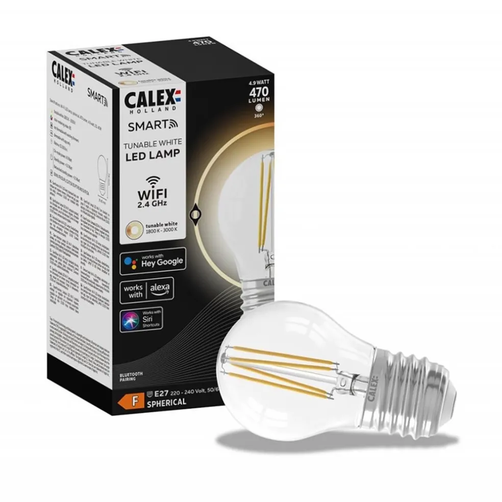 Cheap Straluma Calex Smart Home E27 LED filament helder kogellamp P45