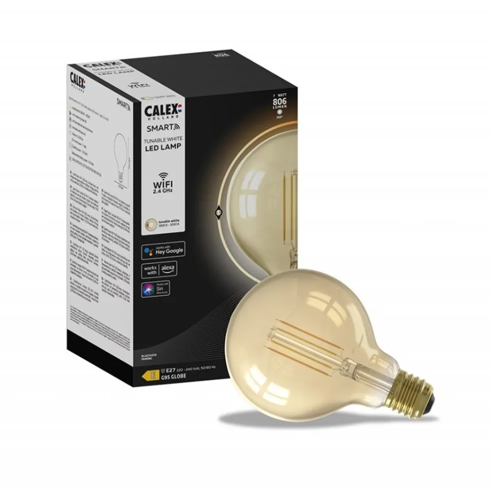 Best Straluma Calex Smart LED Filament Gold Globe G95