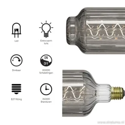 Outlet Straluma Calex XXL Lidingo lichtbron titanium 6W E27