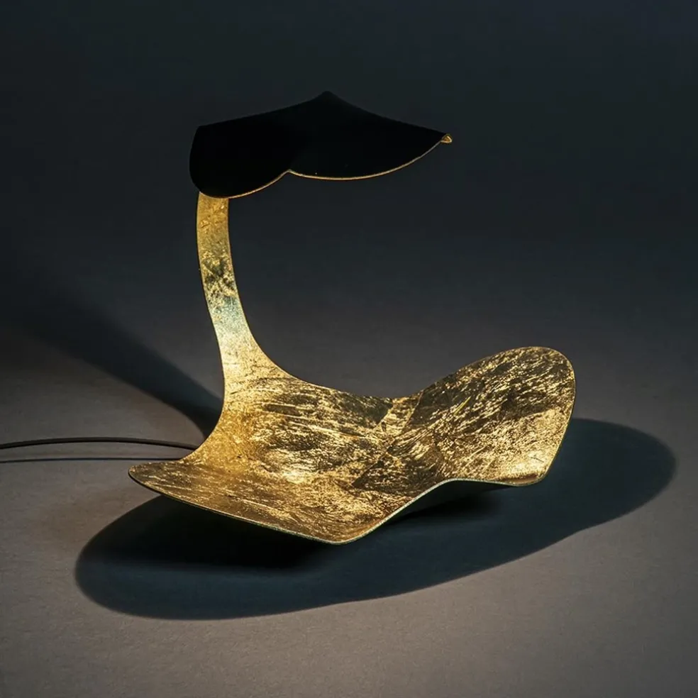 Online Straluma Chique design tafellamp LED zwart met goldleaf