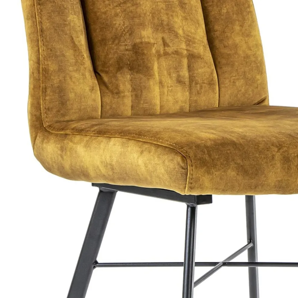 Best Straluma Chique eetkamerstoel velours goud